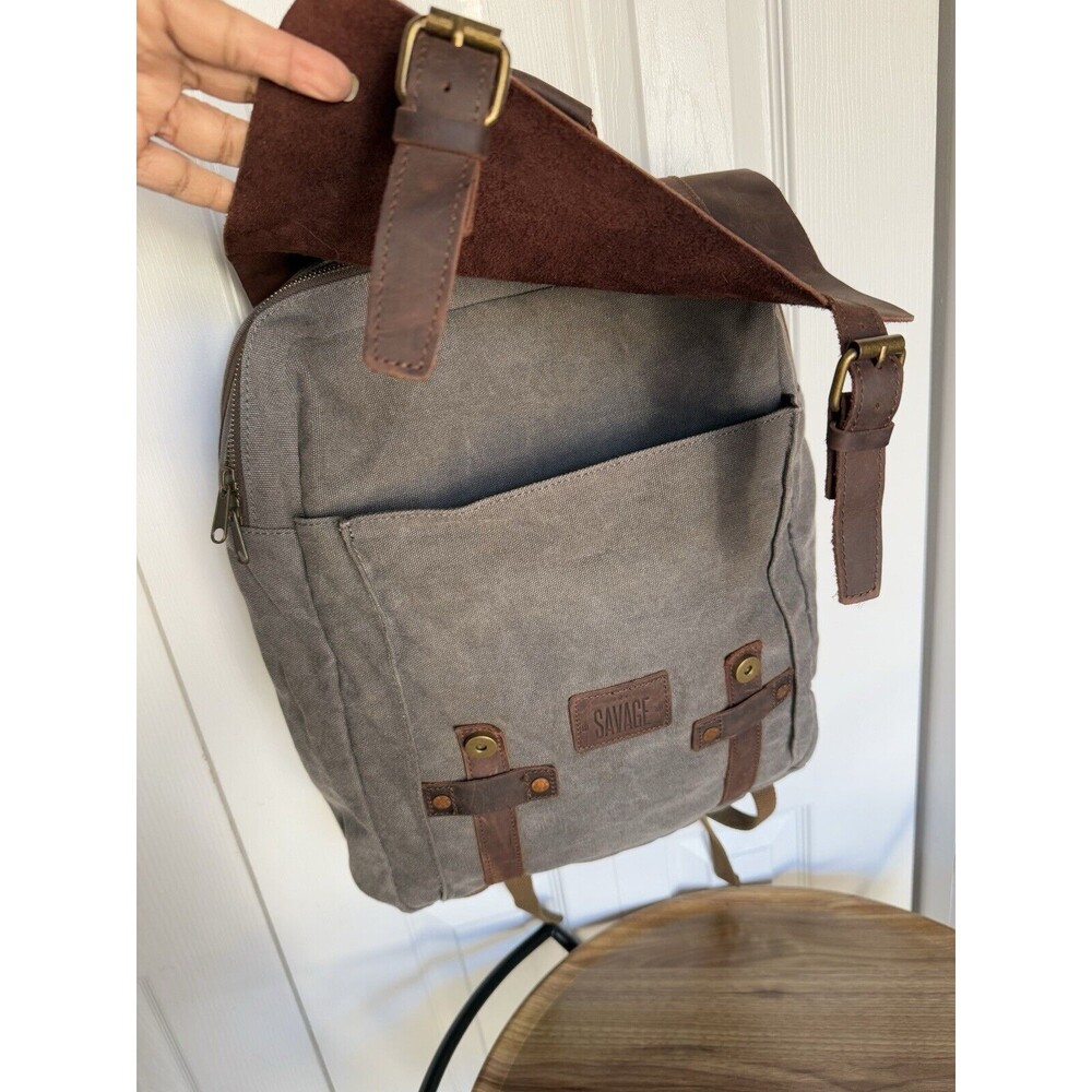 Rugged canvas hipster adventure backpack - Picture 12 of 16